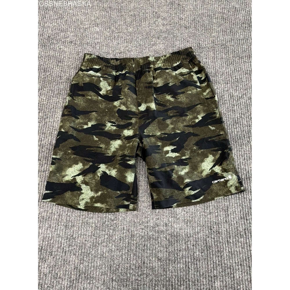 Carhartt Green Boys Camouflage Pull-On Shorts - Size Youth Large
